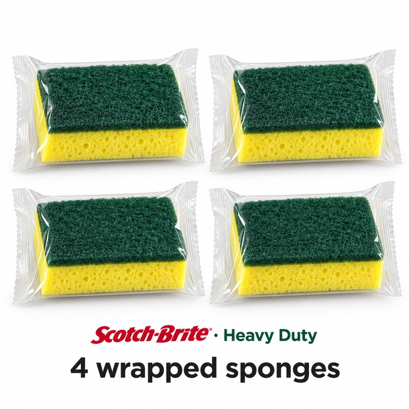 Illustration of one share: 4 wrapped sponges. Packaging may differ from illustration.