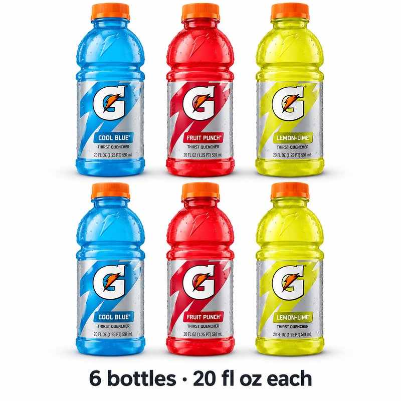 Illustration of one share: 6 20 fl. oz. bottles. Packaging may differ from illustration.